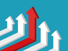 an arrow going up and down with arrows pointing to it vector