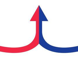 the arrow is pointing up and down vector