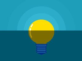 light bulb floating in the water vector