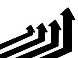 an arrow going up in a straight line vector