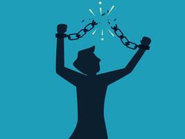 man in a suit holding up a chain vector
