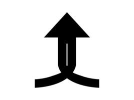 an arrow pointing up and down in a black and white illustration vector