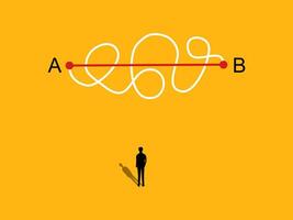 Reduce redundancy. Business people think difficult things are easy vector