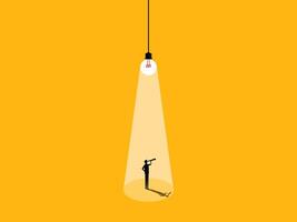 Businessman with a clear vision. vector