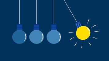 a light bulb is hanging from a string and is surrounded by other bulbs vector