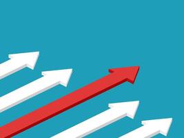an arrow pointing up and a red arrow pointing down vector