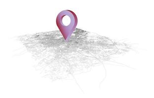 Amman Jordan,isometric detail Streets Roads Map with location pin, element image vector