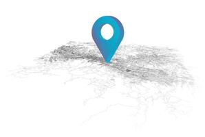Quito Ecuador,isometric detail Streets Roads Map with location pin, element image vector