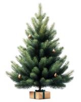 A small christmas tree with a green base and gold ornaments png