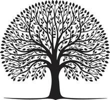 A Tree icon with root. vector