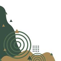 Green And Brown Abstract Blob Memphis Corner vector