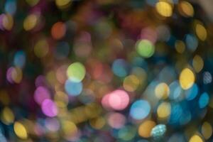 Abstract circular colorful bokeh from the party light, abstract background. photo