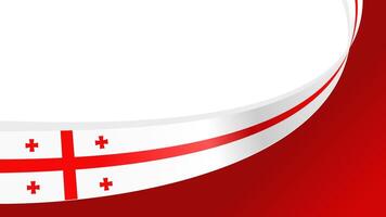 wavy georgia flag background with copy space for text. georgia national day vector