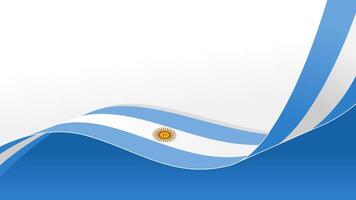 wavy argentina flag background with copy space for text. argentina national day vector