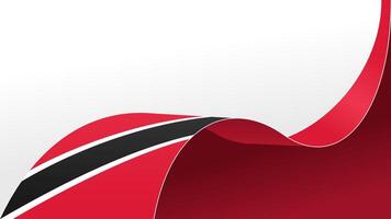 waving trinidad and tobago flag background with copy space for text. trinidad and tobago national day vector