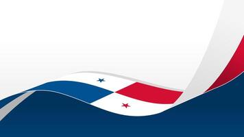 wavy panama flag background with copy space for text. panama national day vector