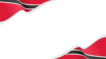 wavy trinidad and tobago flag frame background with copy space for text. trinidad and tobago national day vector
