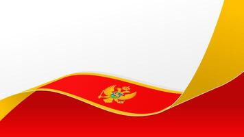 wavy montenegro flag background with copy space for text. montenegro independence day vector