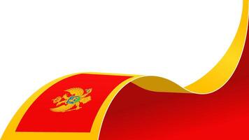 waving montenegro flag background with copy space for text. montenegro national day vector