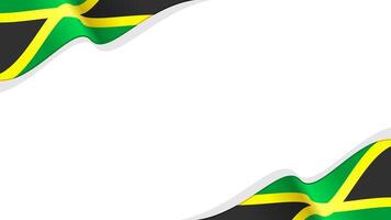 wavy jamaica flag frame background with copy space for text. jamaica national day vector