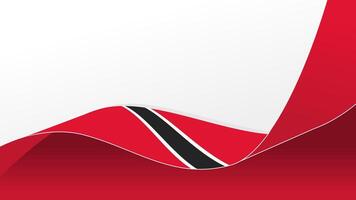 wavy trinidad and tobago flag background with copy space for text. trinidad and tobago national day vector