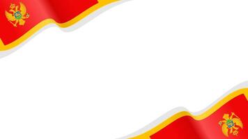 wavy montenegro flag frame background with copy space for text. montenegro national day vector