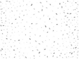 Magic silver Rectangular glitter confetti background. White festive texture. vector
