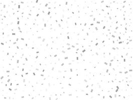 Magic silver Rectangular glitter confetti background. White festive texture. vector