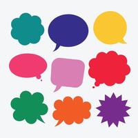 Blank Comic Speech Bubbles Set for Graphic Design Projects vector
