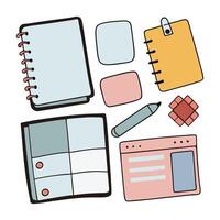 Cute Hand Drawn Planner and Journal Elements for Digital or Print Use vector