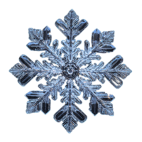 Photo of a detailed snowflake with intricate patterns on a transparent background png