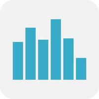 Minimalist audio equalizer icon. Minimalist audio equalizer button. vector