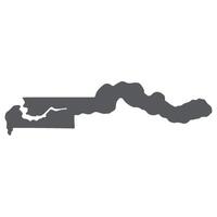 Gambia map. Map of Gambia in grey color vector