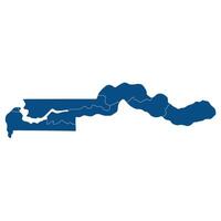 Gambia map. Map of Gambia in administrative provinces in blue color vector