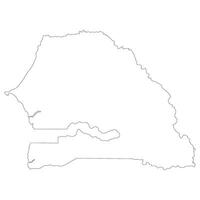 Senegal map. Map of Senegal in white color vector
