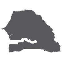 Senegal map. Map of Senegal in grey color vector