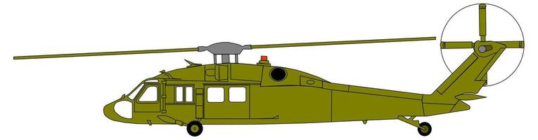 A helicopter with a propeller on the front vector