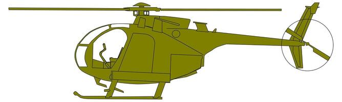A drawing of a helicopter with a propeller vector
