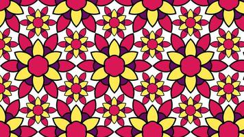retro seamless pattern background with flowers vector