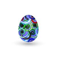 Festive Easter egg with creative swirl patterns vector