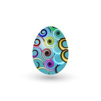 Artistic Easter egg featuring colorful abstract designs vector