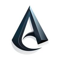 3d Letter A.. Icon. logo template. Simple flat geometric graphic logotype element of minimal shape. vector