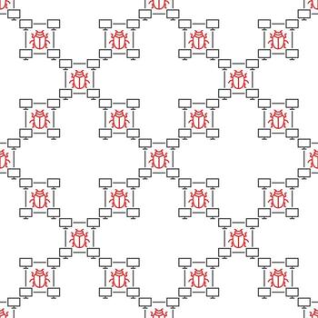 ordenador personal error mínimo sin costura modelo en Delgado línea estilo vector