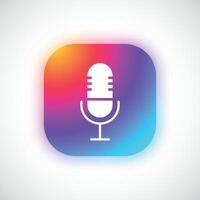Podcast web button in trebny neumorphism style. vector