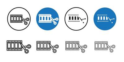 editing icon Thin line art collection vector