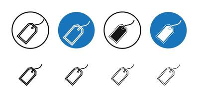 Tag Icon Thin line art collection vector