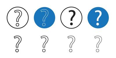 Question Icon Thin line art collection vector
