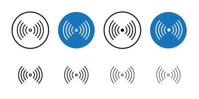 Wifi Signal icon Thin line art collection vector