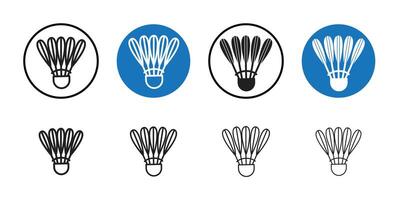 Shuttlecock icon Thin line art collection vector