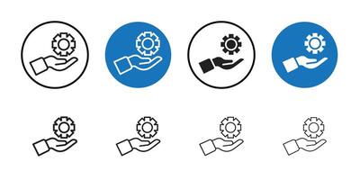 Support icon Thin line art collection vector